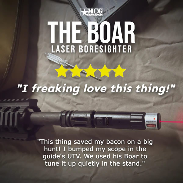 The Boar Laser Boresighter: Zero with No Ammo, No Nonsense

