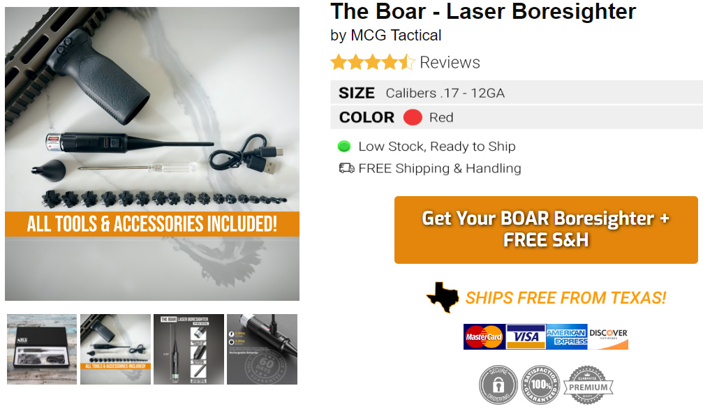 The Boar Laser Boresighter: Zero with No Ammo, No Nonsense
